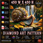 The Gilded Escargot Diamond Art Pattern