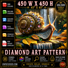 The Gilded Escargot Diamond Art Pattern