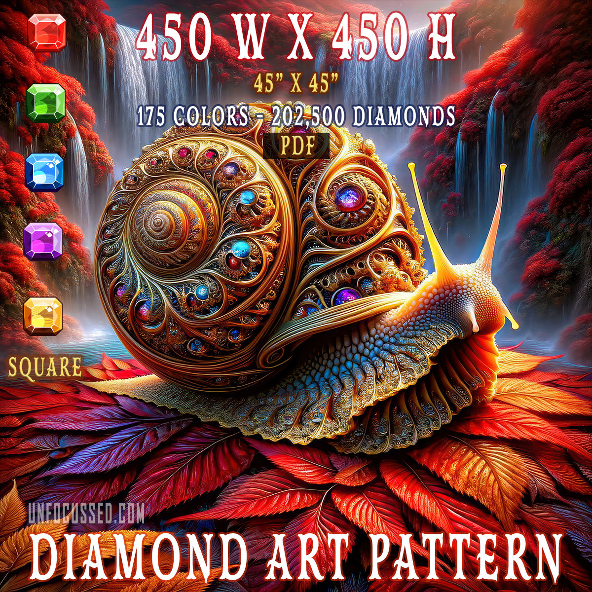 The Gilded Snail’s Odyssey Diamond Art Pattern