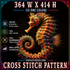 The Mystical Grace of the Hyper Real Seahorse Cross Stitch Pattern