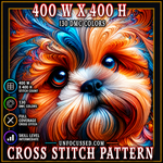 The Painter's Pup Cross Stitch Pattern