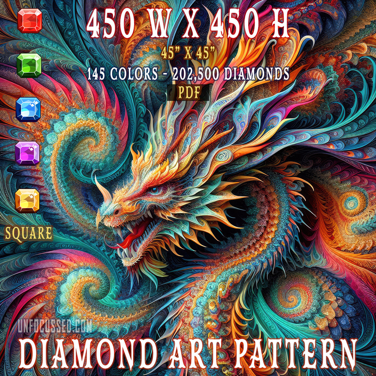 The Rainbow Drake Diamond Art Pattern