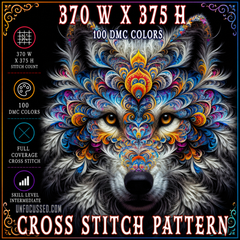 The Wolf of Thousand Dreams Cross Stitch Pattern