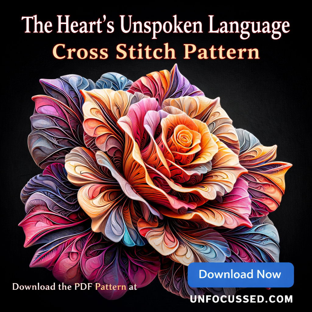 The Heart's Unspoken Language Cross Stitch Pattern