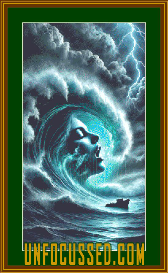 Tide of the Thunder Queen Cross Stitch Pattern