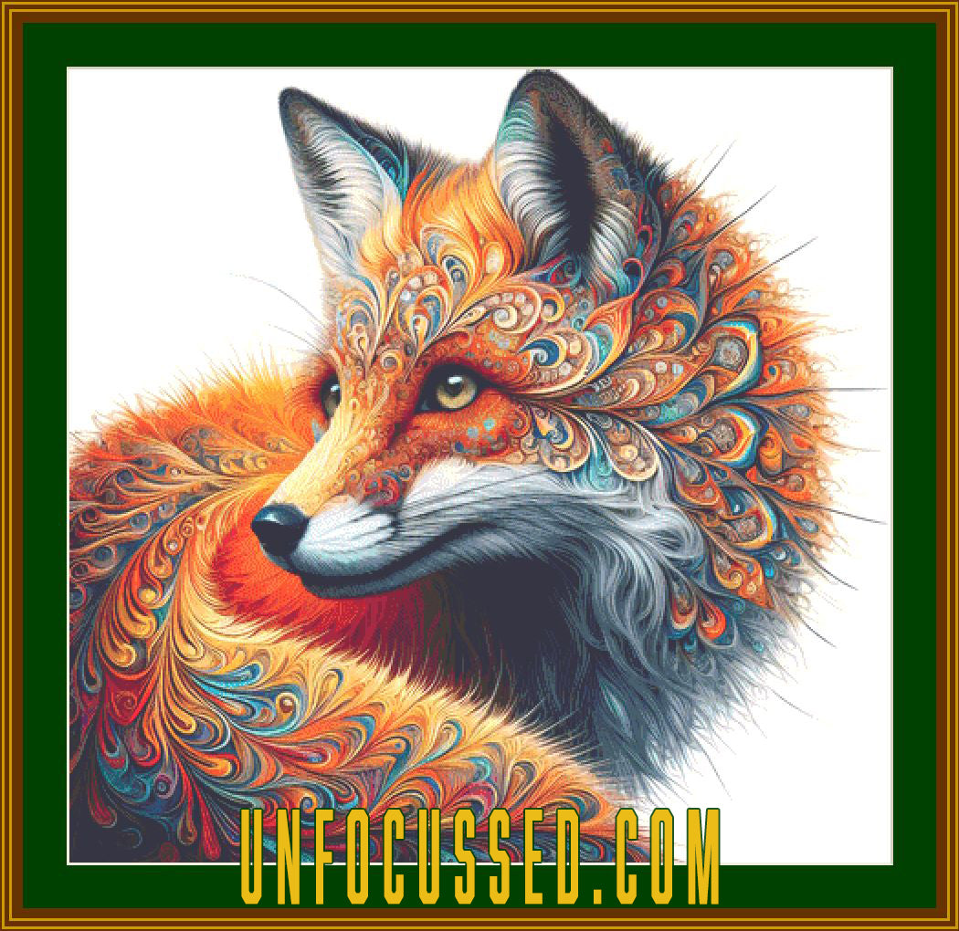 Whispers of the Mystic Fox Cross Stitch Pattern