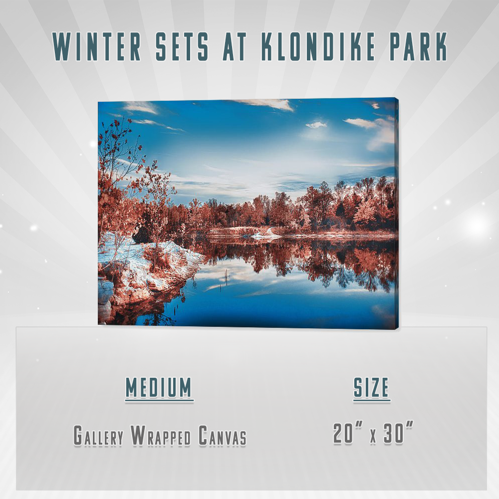 Winter Sets at Klondike Park Canvas Print