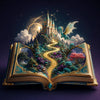 A richly illustrated story world opening from a keepsake book